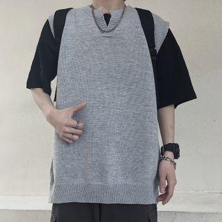 Notched Knit Vest