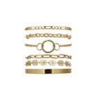 Set: Alloy Bracelet (assorted Designs) 0397 - Gold - One Size