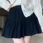 Plain A-line Skirt 059233 - Black - One Size