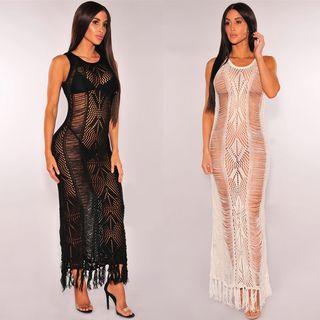 Fringed Crochet Sundress