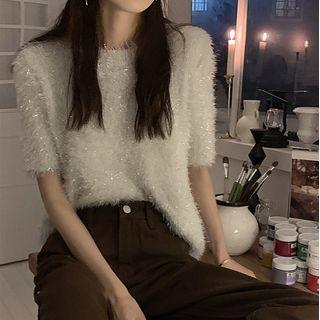 Short-sleeve Fluffy Top / Long-sleeve Top