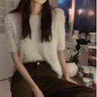 Short-sleeve Fluffy Top / Long-sleeve Top