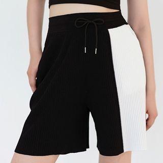 Two-tone Shorts White - One Size