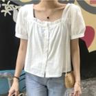 Short-sleeve Square-neck Top