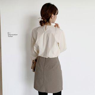 Zip-back Checked Mini Skirt