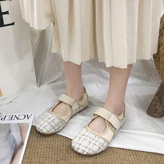 Tweed Mary Jane Flats