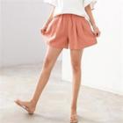 Band-waist Relaxed Linen Shorts