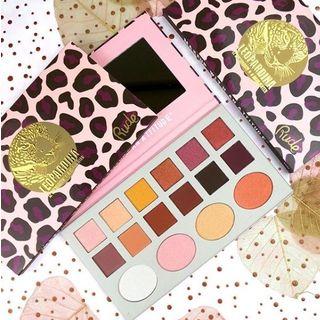 Rude  - Leopardina 12 Eyeshadows + 4 Highlighters, 29.2g 29.2g