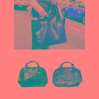 Faux-leather Boston Bag With Strap