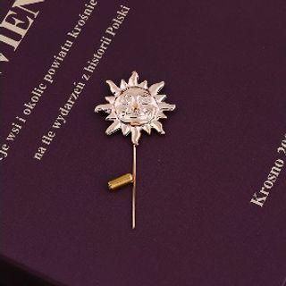 Alloy Sun / Moon Brooch