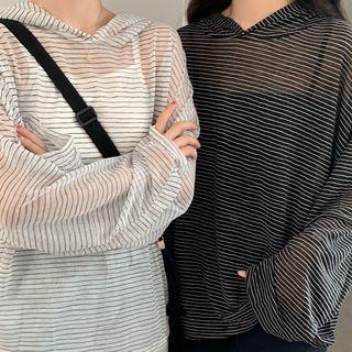 Striped Long-sleeve Light Hoodies