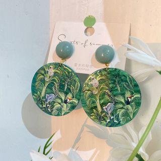 Animal Drop Earring 1 Pair - Green - One Size