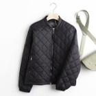 Plain Quilted Zip-up Jacket