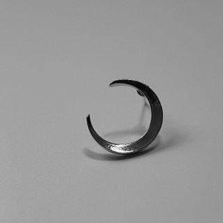 Crescent Stud Earring 1 Pair - Silver - One Size
