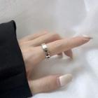 Sterling Silver Chained Open Ring Ring - Silver - 15