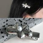 Faux Pearl Hair Clip 1 Pc - 1910a# - Silver - One Size