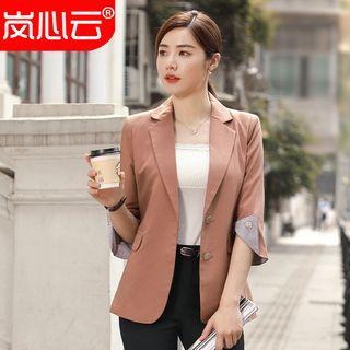 Slim-fit Blazer / Cropped Dress Pants / Set