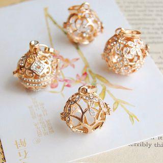 Rhinestone Copper Fragrance Sachet Pendant