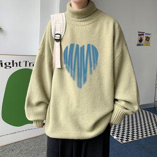 Turtleneck Heart Sweatshirt