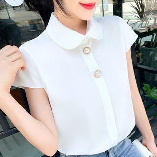 Chiffon Peter Pan Collar Shirt