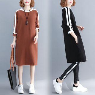Plus Size Contrast Trim T-shirt Dress