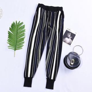 Striped Pants Black - One Size