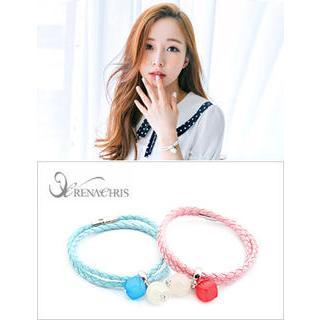 Faux Leather Charm Bracelet