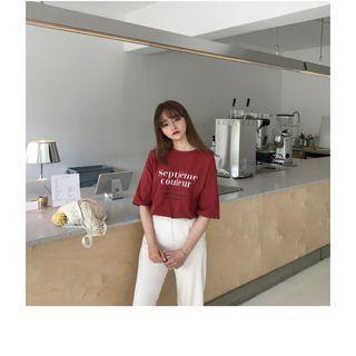 Couple Loose-fit Lettering T-shirt