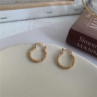 Alloy Hoop Earring 1 Pair - S925silver Earring - One Size