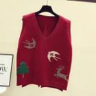Christmas Jacquard Sweater Vest