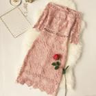 Off-shoulder Lace Elbow-sleeve Dress
