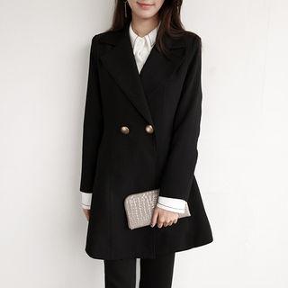 Notched-lapel Double-button Coat