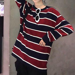 Striped Sweatshirt As Shown In Figure - One Size