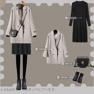 Set: Double-breasted + Knit Dress