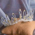Wedding Faux Crystal Tiara White Crown - One Size