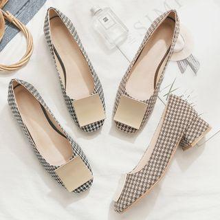 Buckle Houndstooth Flats