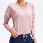 Long-sleeve Drawstring-cuff Sports T-shirt