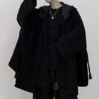 Oversize Hooded Jacket Black - One Size
