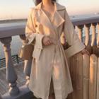 Notch Lapel Trench Coat With Belt