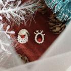 Non-matching Christmas Stud Earring 1 Pair - As Shown In Figure - One Size