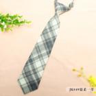 Plaid Neck Tie Jk049 - Gray - One Size