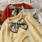Ribbon-accent Button-down Knit Top