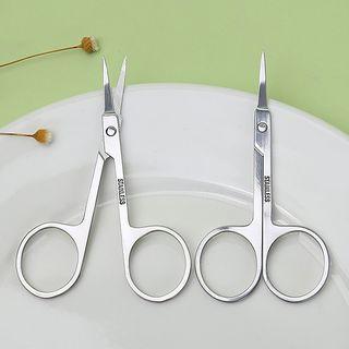 Stainless Steel Eyebrow Scissors Yo012 - Silver - One Size