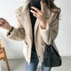 Collared Buttoned Sherpa Fleece Jacket