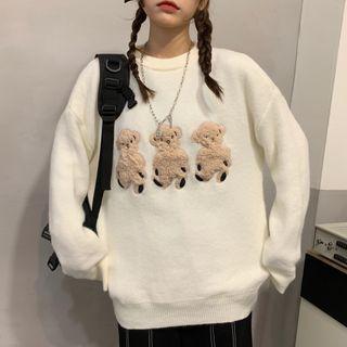 Bear Embellished Sweater