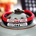 925 Silver Sterling Couple Matching Woven Bracelet