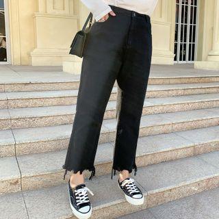 Fray Hem Harem Jeans