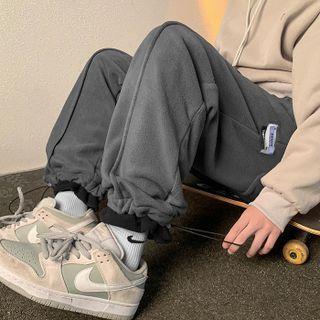 Mock Two Piece Drawstring Cuff Sweatpants