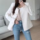 Square-neck Single-breasted Jacket
