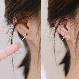Asymmetric Stud Earring Silver - One Size